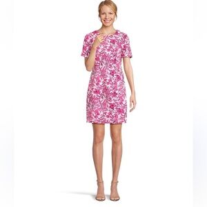 New! Lilly pulitzer SZ 6, Mila short sleeve stretch dress , elderflower blossom.